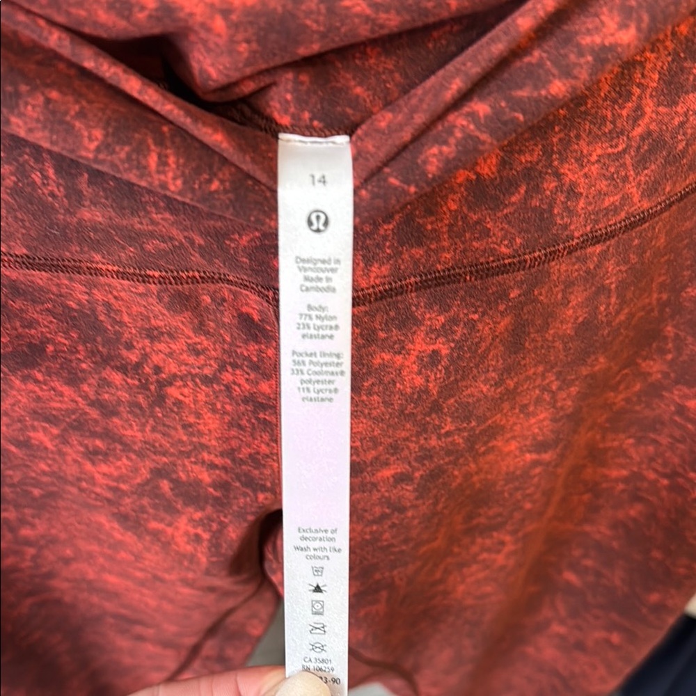 Lululemon Athletica Red Leggings